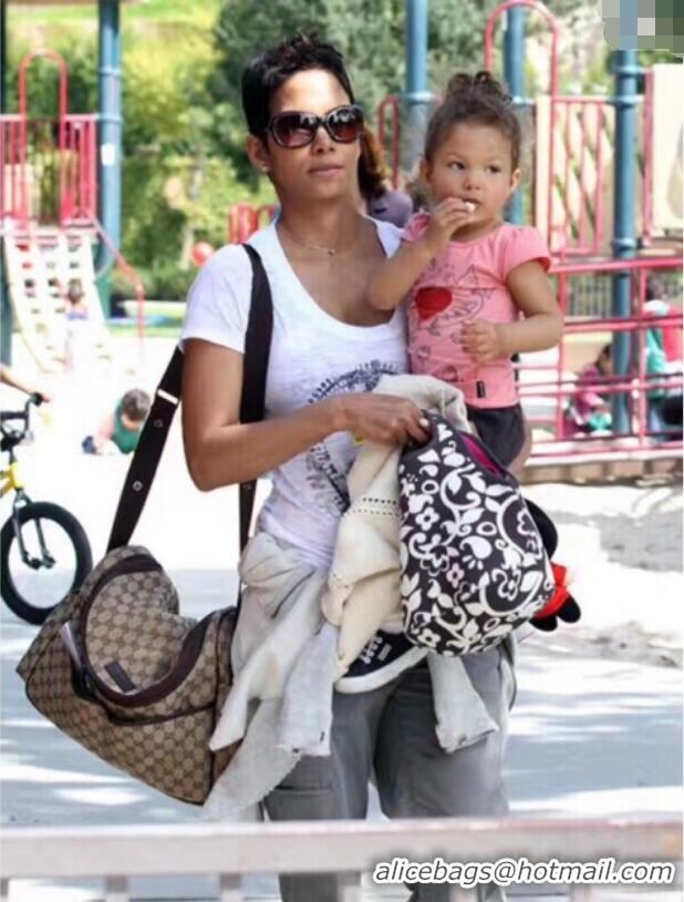 Cheapest Gucci GG Supreme Canvas Diaper Mommy Shoulder bag 123326 Beige/Brown 2024