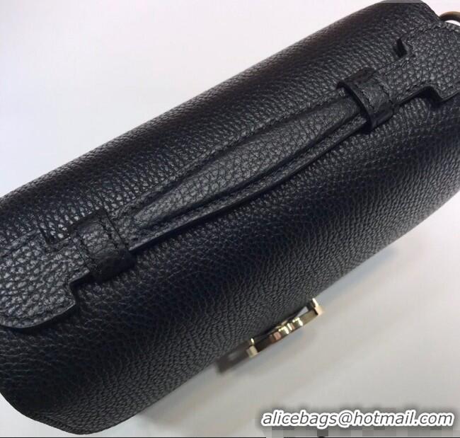 Promotional Gucci Blondie Leather Shoulder Bag with Interlocking G 510302 Black 2024