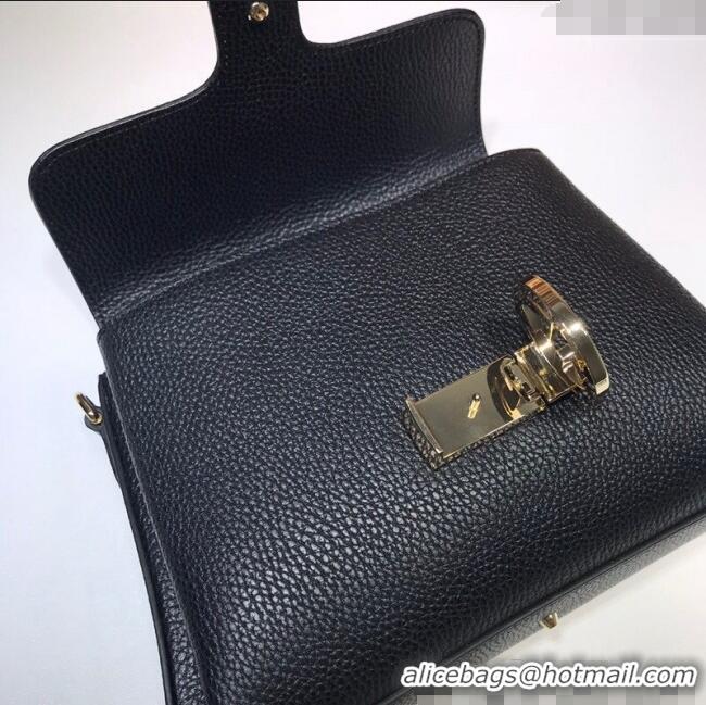 Promotional Gucci Blondie Leather Shoulder Bag with Interlocking G 510302 Black 2024