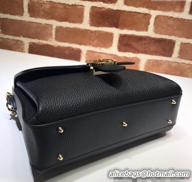 Promotional Gucci Blondie Leather Shoulder Bag with Interlocking G 510302 Black 2024