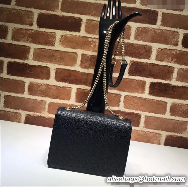 Grade Design Gucci Blondie Leather Mini Bag with Interlocking G 510304 Black 2024
