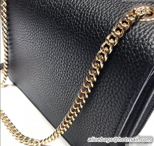 Grade Design Gucci Blondie Leather Mini Bag with Interlocking G 510304 Black 2024
