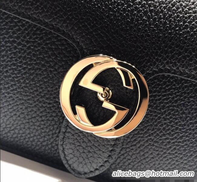 Grade Design Gucci Blondie Leather Mini Bag with Interlocking G 510304 Black 2024