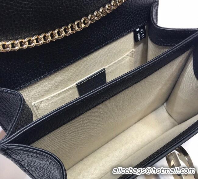 Grade Design Gucci Blondie Leather Mini Bag with Interlocking G 510304 Black 2024