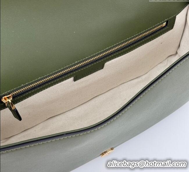 Famous Brand Gucci Blondie Suede Medium Top Handle Bag 815719 Green 2024
