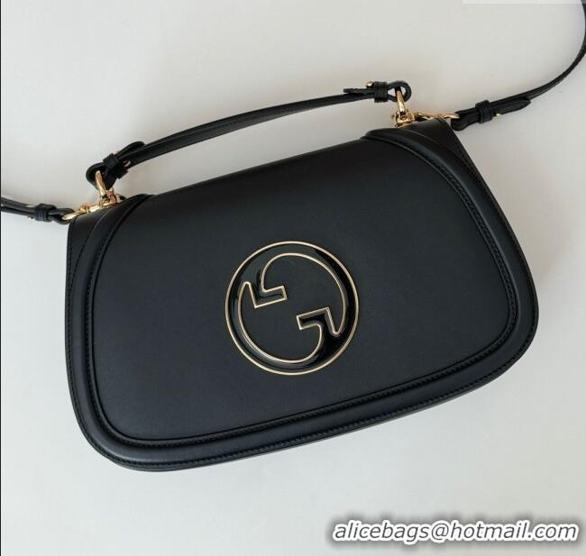 Shop Cheap Gucci Blondie Leather Medium Top Handle Bag 815719 Black 2024