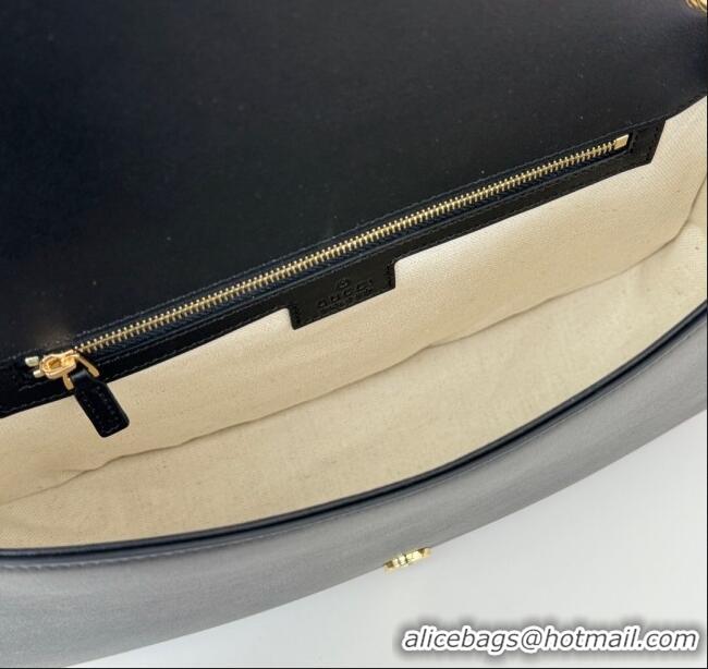 Shop Cheap Gucci Blondie Leather Medium Top Handle Bag 815719 Black 2024