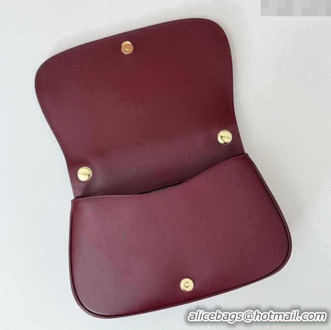 Shop Inexpensive Gucci Blondie Leather Medium Top Handle Bag 815719 Burgundy 2024