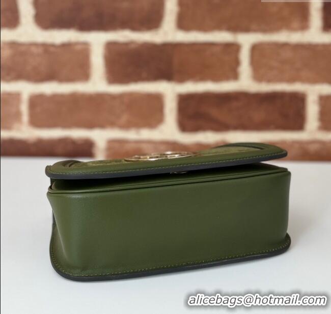Pretty Style Gucci Blondie Mini Shoulder Bag in Suede 815711 Green 2024
