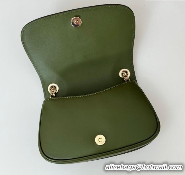Pretty Style Gucci Blondie Mini Shoulder Bag in Suede 815711 Green 2024
