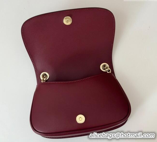 Top Grade Gucci Blondie Mini Shoulder Bag in Suede 815711 Burgundy 2024