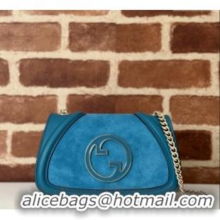 Top Grade Gucci Blondie Mini Shoulder Bag in Suede 815711 Burgundy 2024