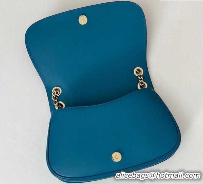 Top Design Gucci Blondie Suede Small Shoulder Bag 815715 Light Blue 2024