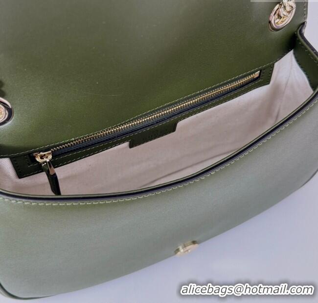 Good Looking Gucci Blondie Suede Small Shoulder Bag 815715 Green 2024