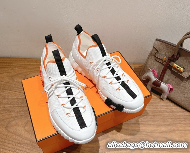 Lowest Price Hermes Lift slip-on sneakers in in knit and smooth calfskin White2 2025 H252003