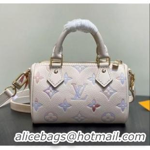 Shop Cheap Louis Vuitton Nano Speedy Bag in Dream Beige Embossed Grained Cowhide Leather M25591 2025