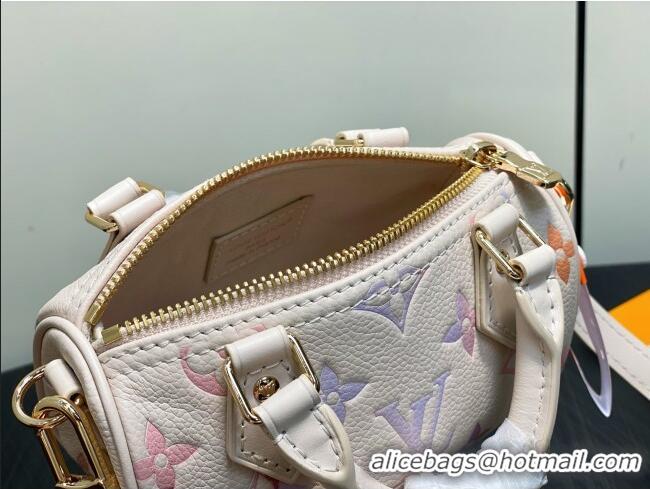Shop Cheap Louis Vuitton Nano Speedy Bag in Dream Beige Embossed Grained Cowhide Leather M25591 2025