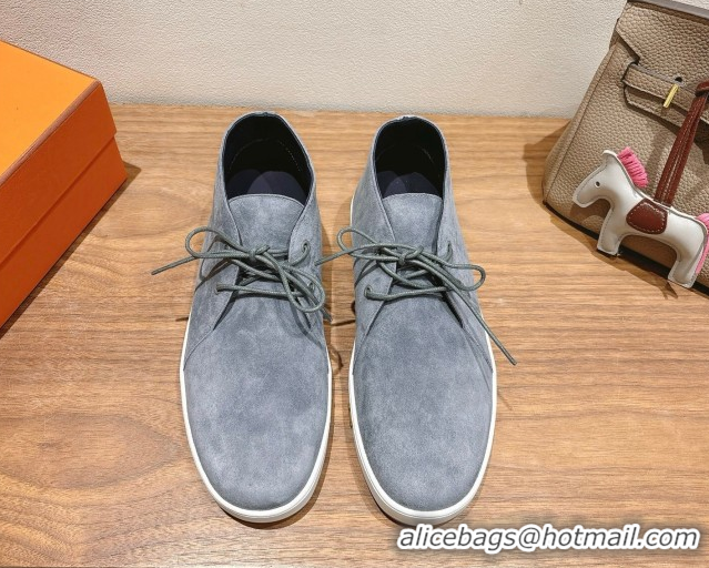 Luxurious Hermes Klicker Sneakers in Suede Grey 2025 H251921