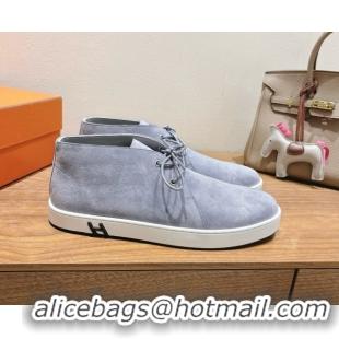 Good Looking Hermes Klicker Sneakers in Suede Purple 2025 H251921