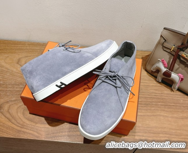 Good Looking Hermes Klicker Sneakers in Suede Purple 2025 H251921