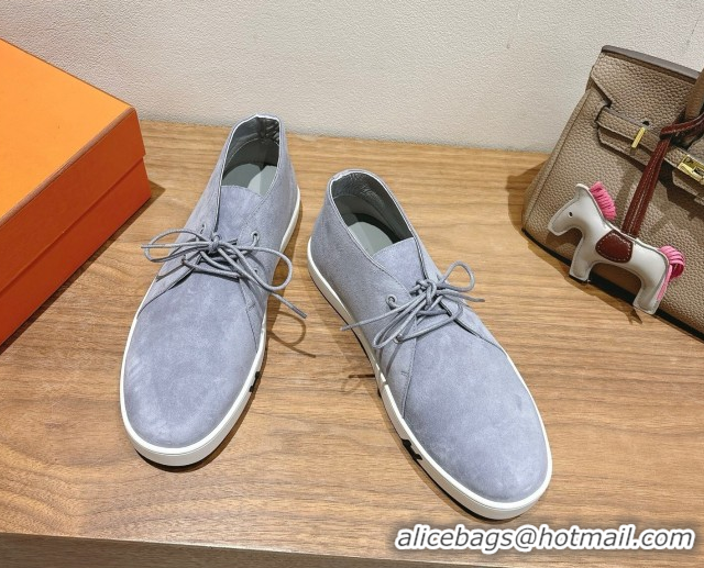 Good Looking Hermes Klicker Sneakers in Suede Purple 2025 H251921