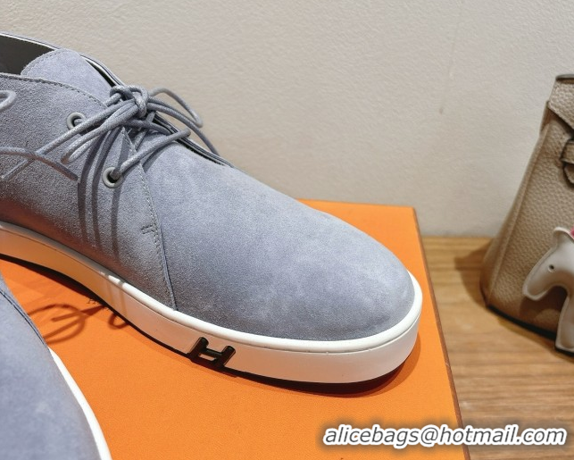 Good Looking Hermes Klicker Sneakers in Suede Purple 2025 H251921