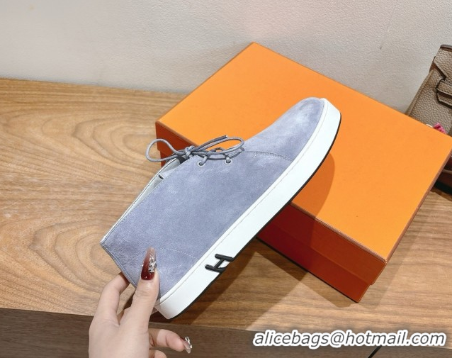 Good Looking Hermes Klicker Sneakers in Suede Purple 2025 H251921