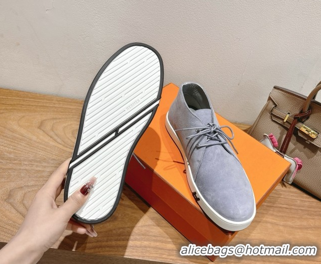 Good Looking Hermes Klicker Sneakers in Suede Purple 2025 H251921