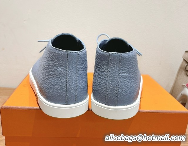 Best Product Hermes Klicker Sneakers in Grained Calfskin Blue 2025 H251921