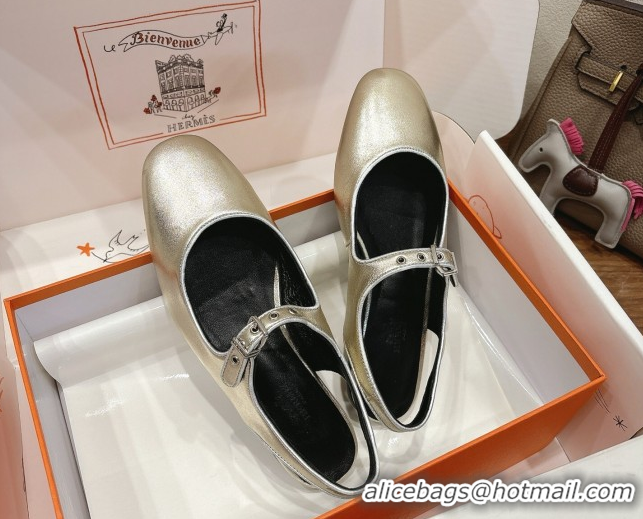Luxury Cheap Hermes Kleo slingbacks flat in Calfskin leather with 