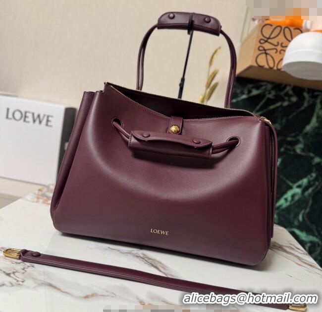 Buy Grade Loewe Large Madrid bag in supple calfskin 052510 Dark Burgundy 2025
