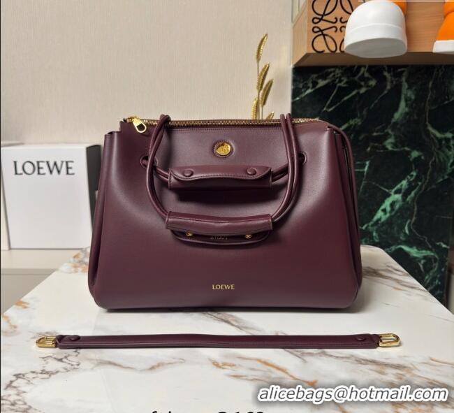 Buy Grade Loewe Large Madrid bag in supple calfskin 052510 Dark Burgundy 2025