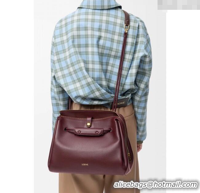 Buy Grade Loewe Large Madrid bag in supple calfskin 052510 Dark Burgundy 2025
