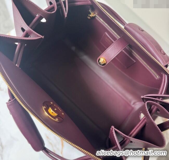 Buy Grade Loewe Large Madrid bag in supple calfskin 052510 Dark Burgundy 2025