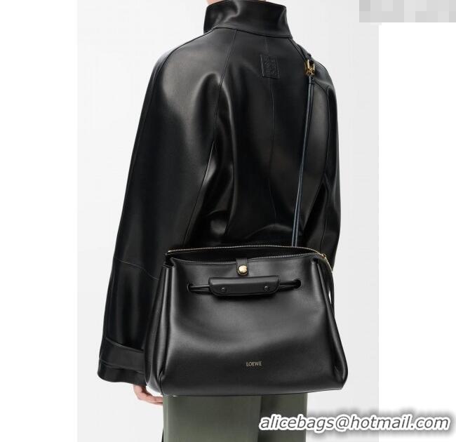 Luxury Classic Loewe Large Madrid bag in supple calfskin 052510 Black 2025