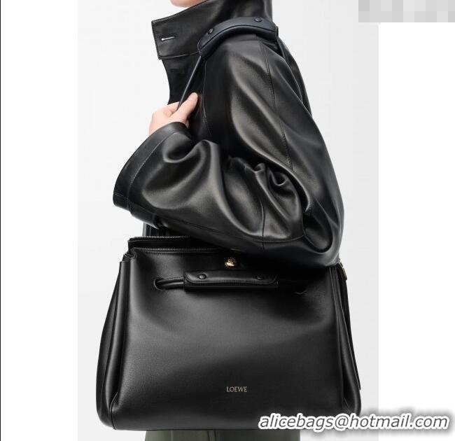 Luxury Classic Loewe Large Madrid bag in supple calfskin 052510 Black 2025
