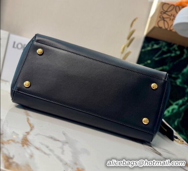 Luxury Classic Loewe Large Madrid bag in supple calfskin 052510 Black 2025