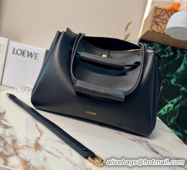 Luxury Classic Loewe Large Madrid bag in supple calfskin 052510 Black 2025