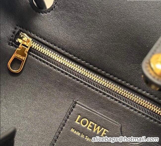 Luxury Classic Loewe Large Madrid bag in supple calfskin 052510 Black 2025