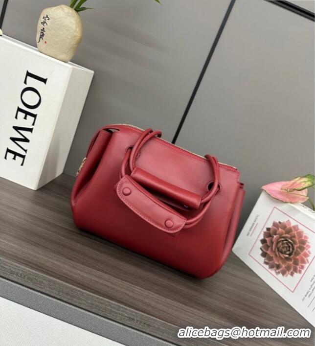 Market Sells Loewe Small Madrid bag in supple calfskin Burnt 012452 Red 2025