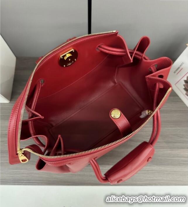 Market Sells Loewe Small Madrid bag in supple calfskin Burnt 012452 Red 2025