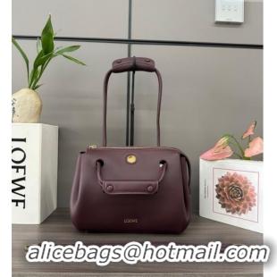 New Design Loewe Small Madrid bag in supple calfskin 012452 Dark Burgundy 2025