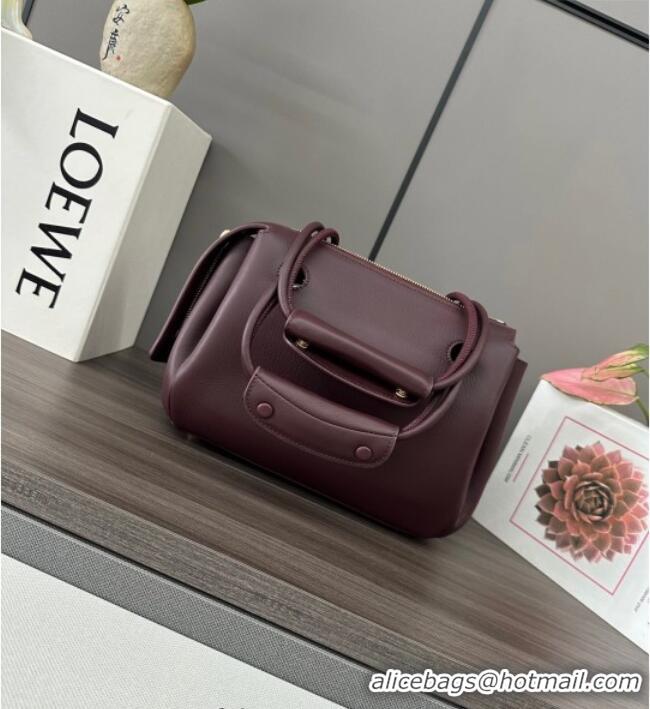 New Design Loewe Small Madrid bag in supple calfskin 012452 Dark Burgundy 2025