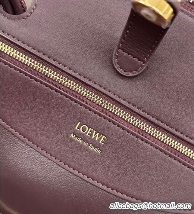 New Design Loewe Small Madrid bag in supple calfskin 012452 Dark Burgundy 2025