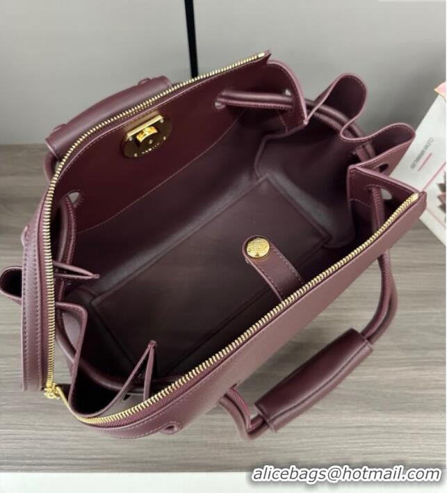 New Design Loewe Small Madrid bag in supple calfskin 012452 Dark Burgundy 2025