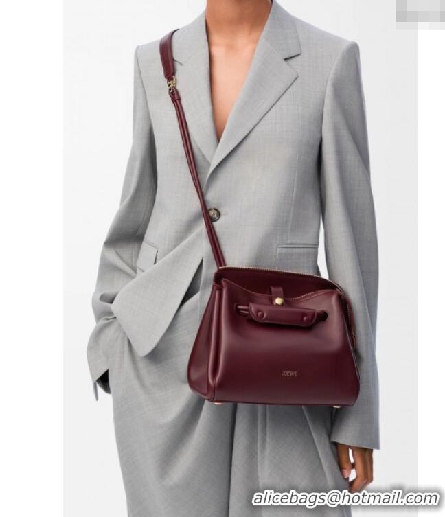 New Design Loewe Small Madrid bag in supple calfskin 012452 Dark Burgundy 2025