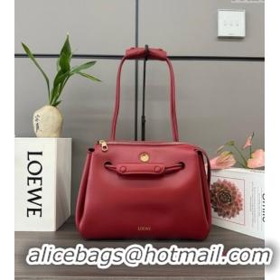Top Quality Loewe Medium Madrid bag in supple calfskin 052451 Burnt Red 2025