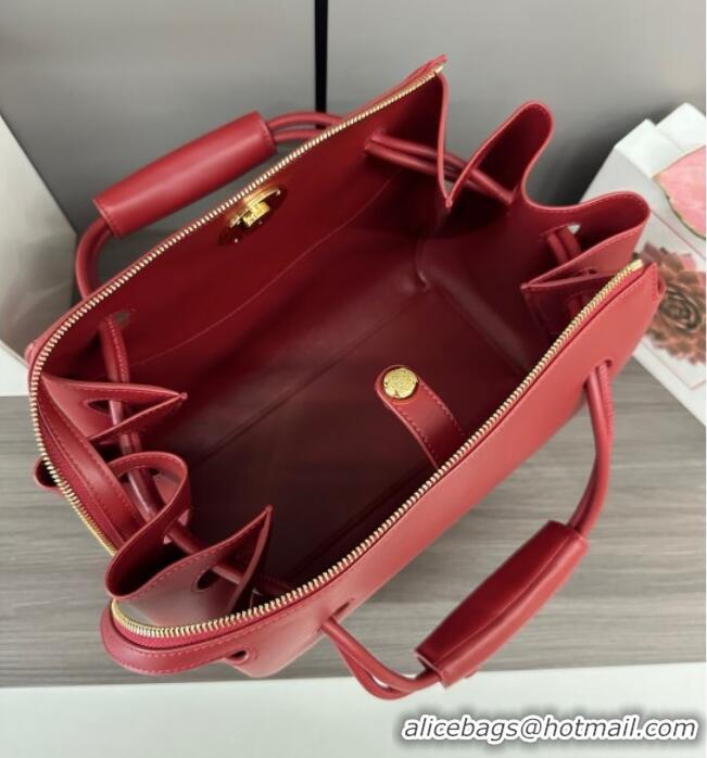 Top Quality Loewe Medium Madrid bag in supple calfskin 052451 Burnt Red 2025