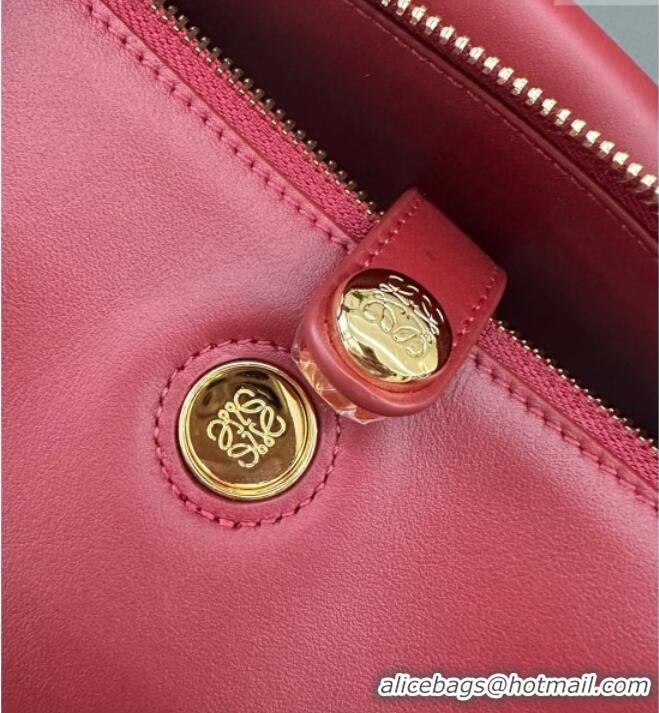 Top Quality Loewe Medium Madrid bag in supple calfskin 052451 Burnt Red 2025