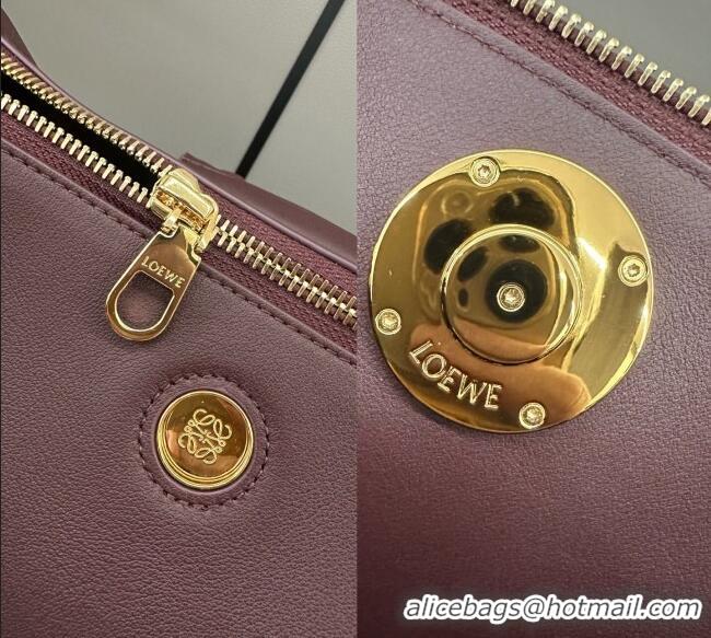 Best Price Loewe Medium Madrid bag in supple calfskin 052451 Dark Burgundy 2025